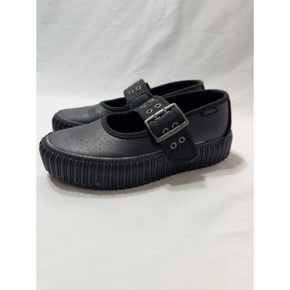 Vans Black Mary Jane Buckle Shoes Women’s 5 Kids 3.5 EU 34.5 Punk Goth